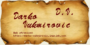 Darko Vukmirović vizit kartica